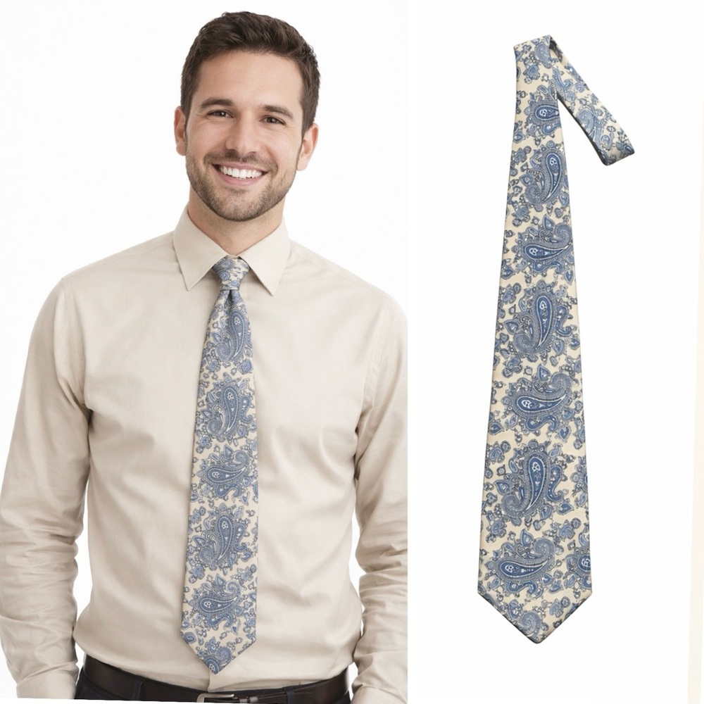 Crowley & Finch Blue Paisley Necktie
🔥% bundle of 3, 5, 10, 15 or 20 ties